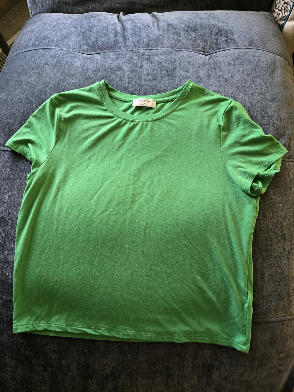 Babaton Bright Green Crewneck Short Sleeve Tee